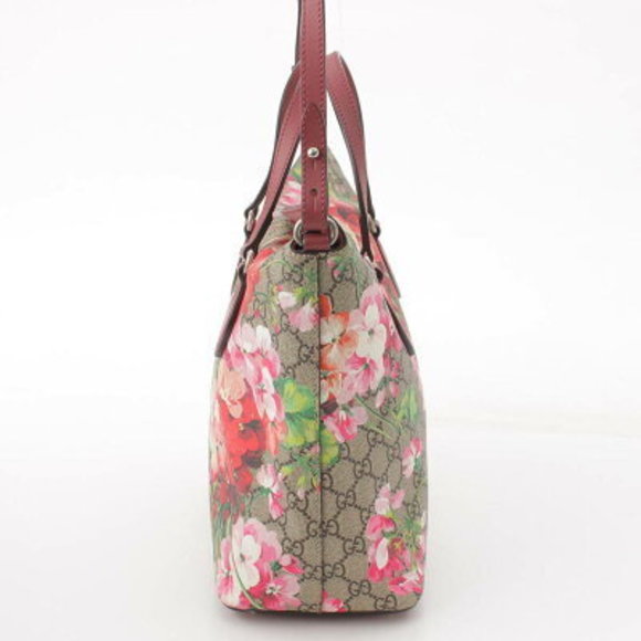 Gucci GG Blooms Flower Floral Handbag Beige Pink - Picture 2 of 10